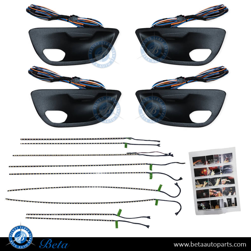 Door Moulding with Ambient Light Black Color for BMW 5 Series F10 2010-2016 models, Part Number 51417226359 / 51417226360 Door Moulding with Ambient Light Black Color for BMW 5 Series F10 2010-2016 models, Part Number 51417226359 / 51417226360